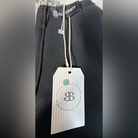 Chic Black Long Sleeve Dress with Crystal Accents - Picture 13 of 14